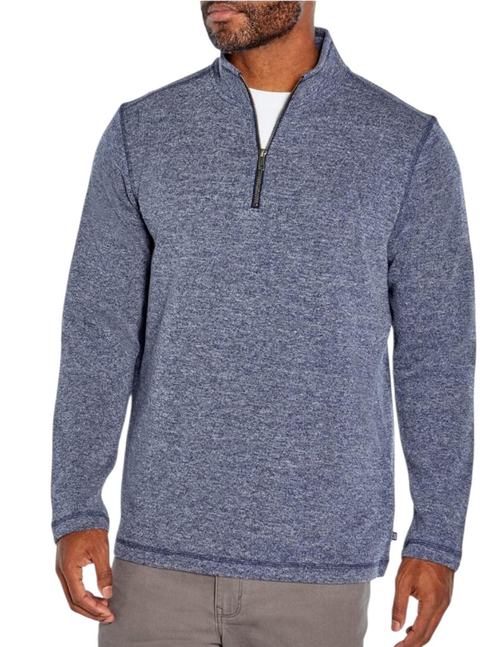 Gap Half-Zip Heathered Dark Blue Pullover Sweater Men's Size XL